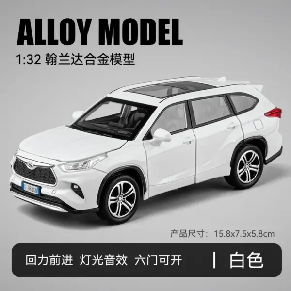 32 Toyota Highlander Diecast Metal Toy Car - Image 6