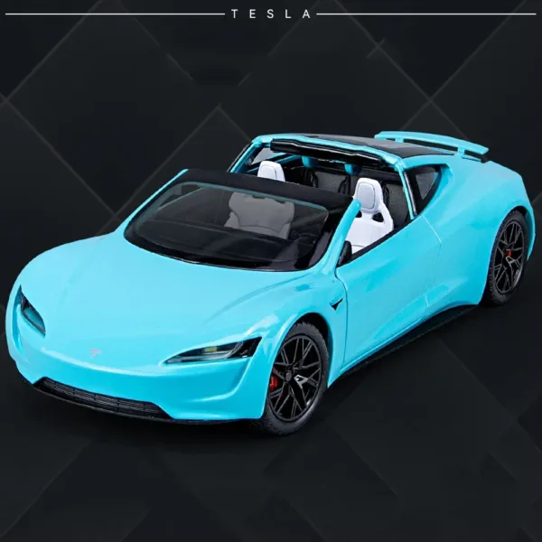 1:24 Scale Tesla Roadster Diecast Model Car - Image 8