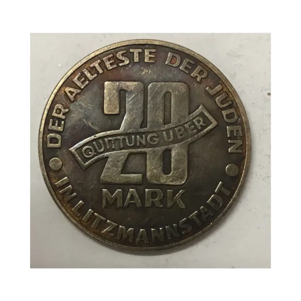 Poland 20 Mark Jewish Ghetto Coin Replica