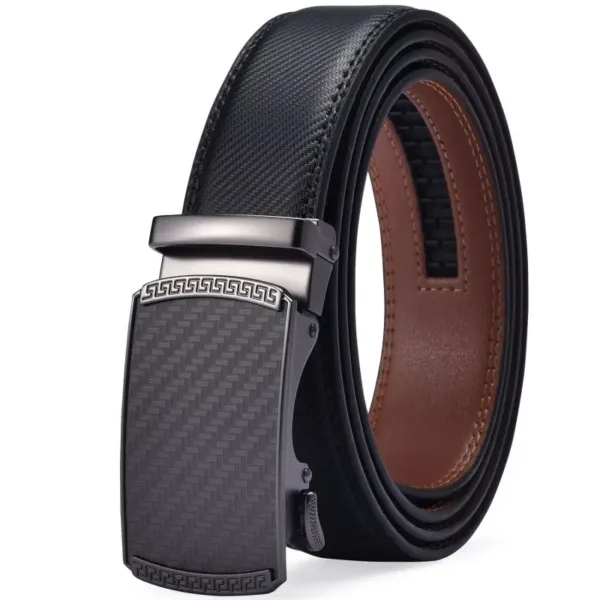 Men's Adjustable Ratchet Dress Belt in Black - Image 2