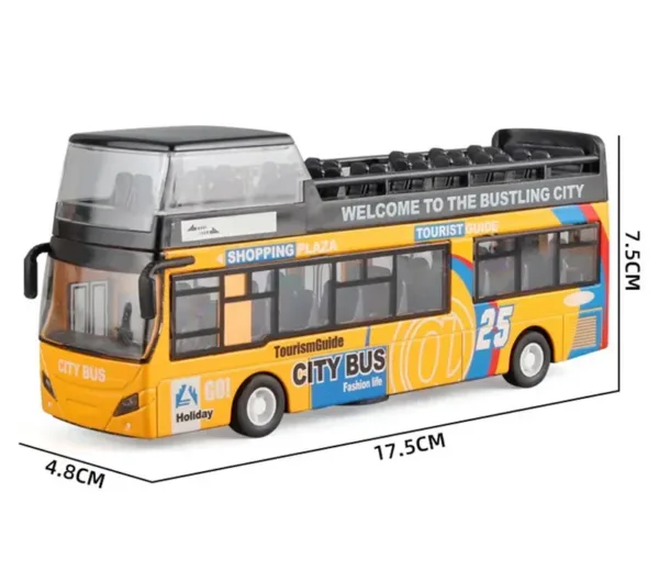 1/32 Alloy Double Decker Bus Toy Model - Image 2