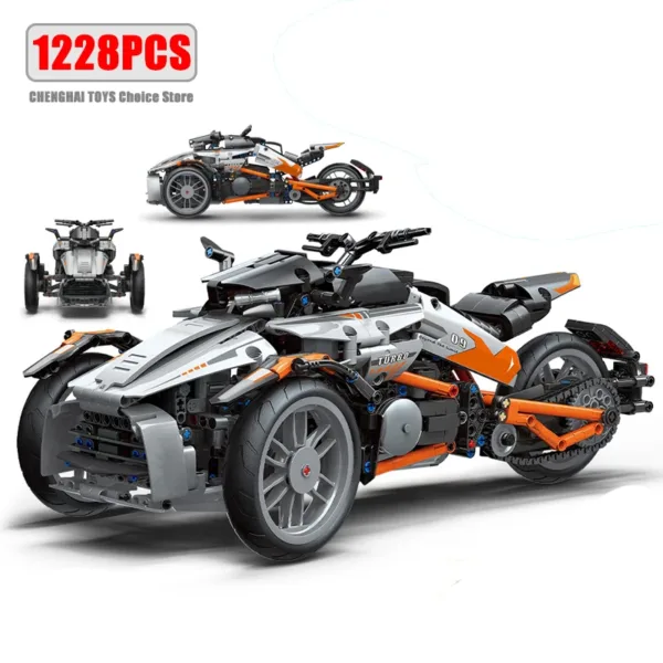 1228Pcs Remote Control Motorcycle Building Blocks - Image 7