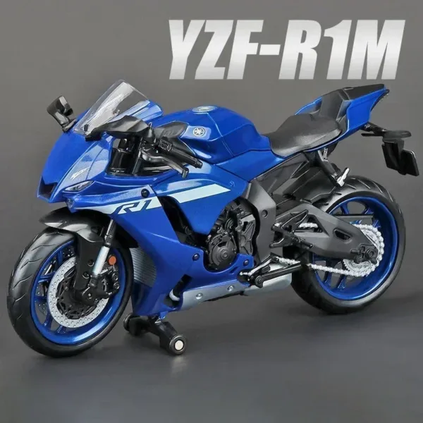 1:12 Yamaha YZF-R1M Alloy Motorcycle Model - Image 4