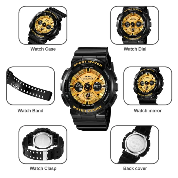 Dual Display Waterproof Sport Watch for Men - Image 5