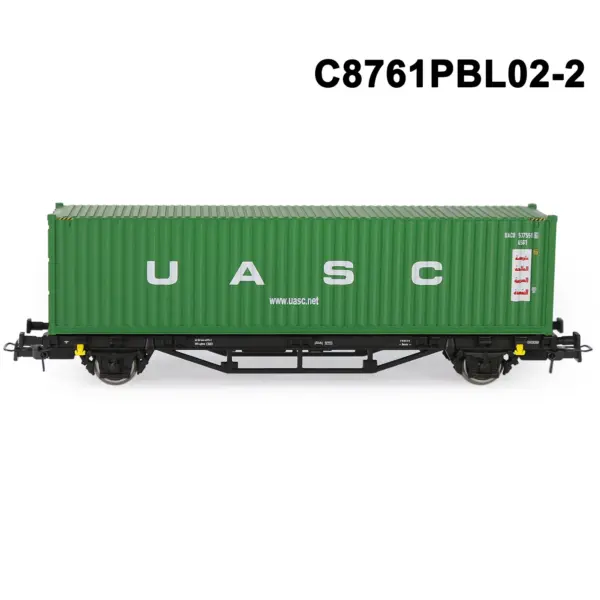 HO Scale Flat Car with 20ft and 40ft Containers - Image 7