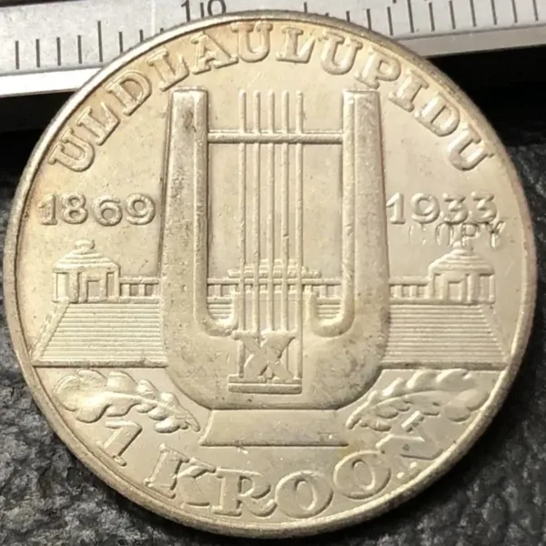 Estonia 1933 Replica 1 Kroon Coin - Image 3