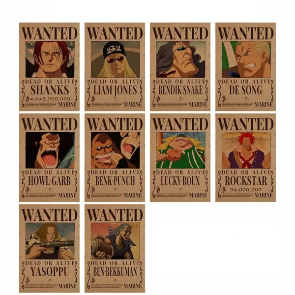 One Piece Wanted Bounty Thick Paper Poster - Image 8