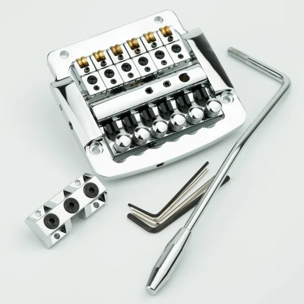 Tremolo Guitar Bridge with String Lock - Black - Image 5