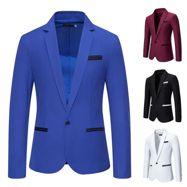 Men's Casual Spring Blazer Jacket - Image 6