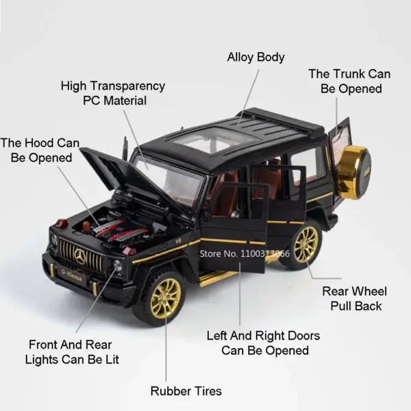 1/32 G63 Diecast SUV Model with Lights and Sound - Image 2