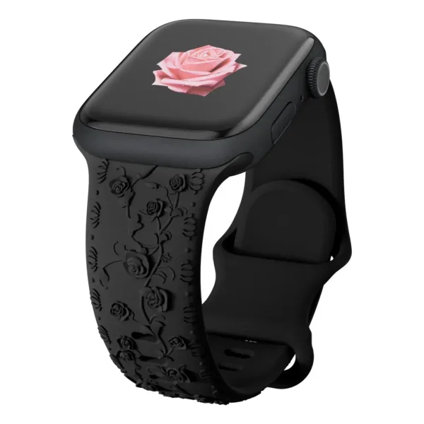 Floral Engraved Strap for Apple Watch 38-49mm - Image 16