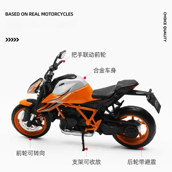 1:12 KTM 1290 Super DUKE R Motorcycle Model - Image 2
