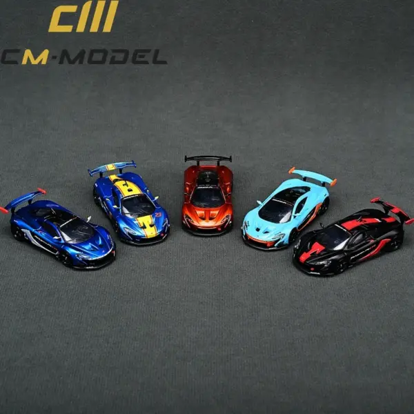 1:64 Scale P1 GTR Blue/Orange Model Car - Image 6