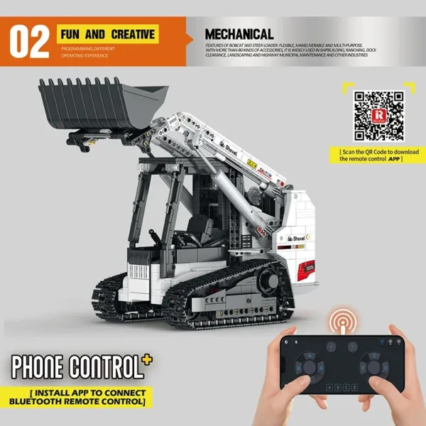 1366PCS Remote Control Bobcat Loader Blocks - Image 5