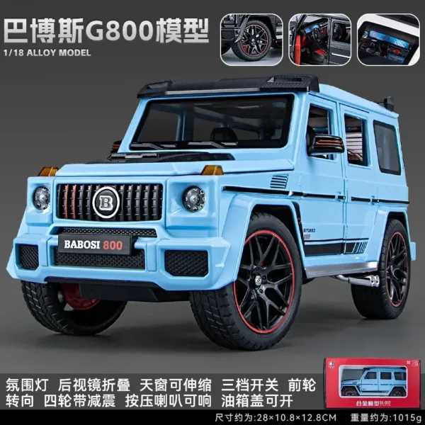 1:18 Mercedes Benz BRABUS G800 Diecast Model - Image 9