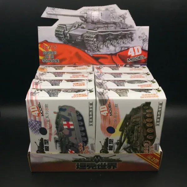 8 Piece 1:72 Plastic Tank Model Set