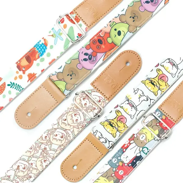 Adjustable Cartoon Cotton Ukulele Guitar Strap