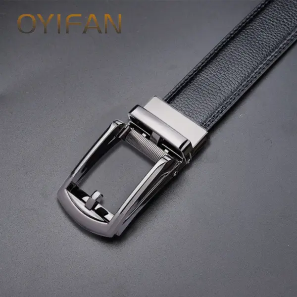 Men's Genuine Leather Automatic Buckle Belt - Image 2