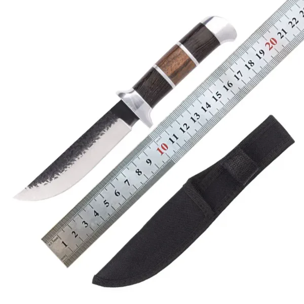 Outdoor Stainless Steel Fixed Blade Knife with Sheath