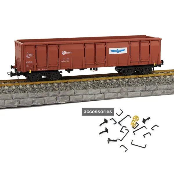 HO Scale 1:87 Brown RENFE Gondola Car Set