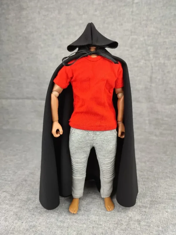 1:6 Scale Black Hooded Cloak for Action Figures