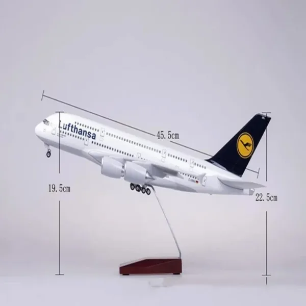 Diecast Lufthansa A380 Resin Model Airplane - Image 3