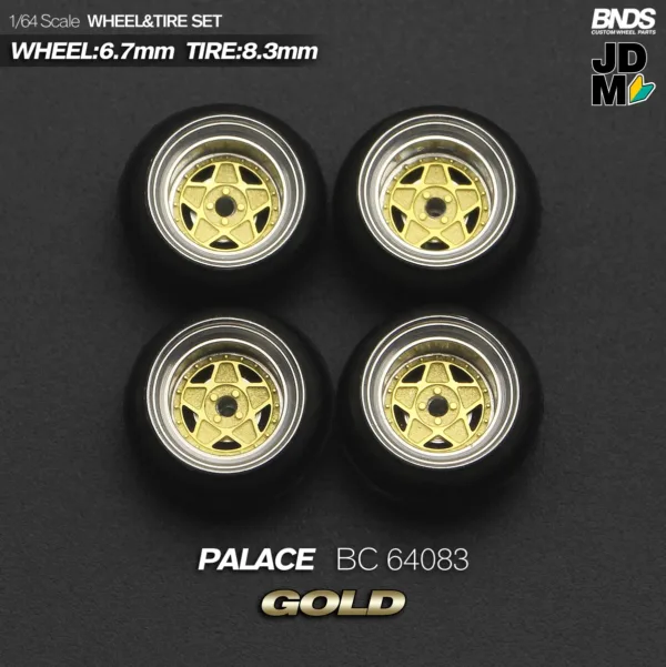 1/64 Scale Alloy Wheel and Tire Set 4pcs - Image 13