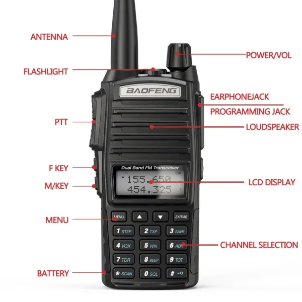 Baofeng UV-82 Dual PTT Walkie Talkie 8W - Image 5