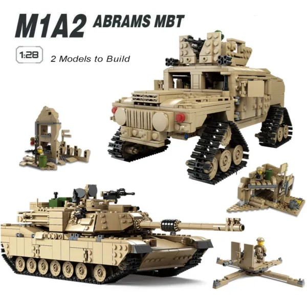 1463PCS M1A2 Tank Building Blocks Set - Image 7