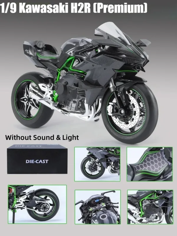 Kawasaki H2R Ninja 1/9 Scale Diecast Motorcycle - Image 10