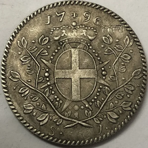 1796 Malta Copy Scudo Emmanuel Silver Coin - Image 3