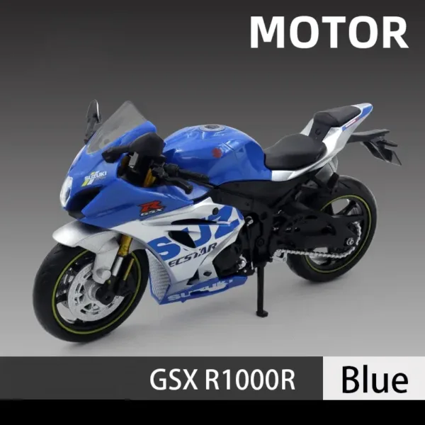 1:12 Scale Suzuki GSX R1000R Diecast Motorcycle - Image 9