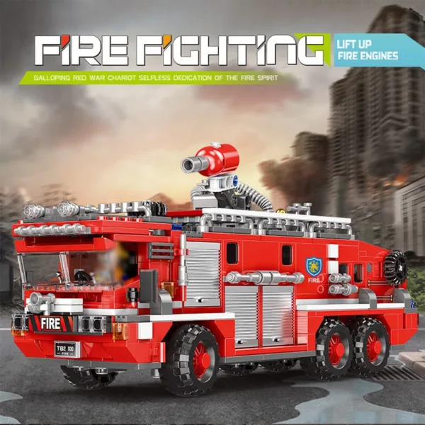 Fire Truck Building Blocks Set for Kids - Image 3