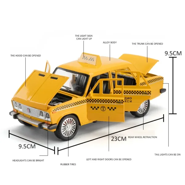 1:18 Alloy Russian LADA TAXI Model Car - Image 2