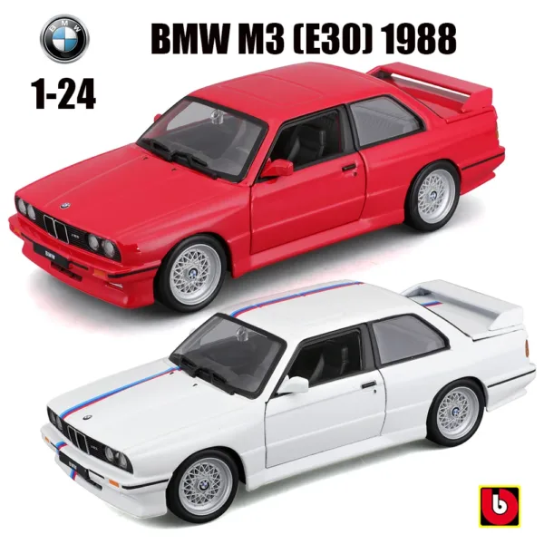 BMW M3 E30 1988 1:24 Diecast Model Car