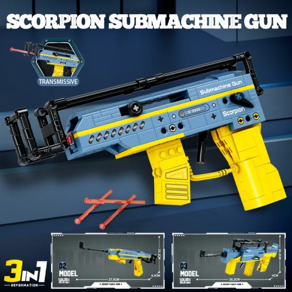 Uzi Submachine Block Gun Puzzle Toy Model - Image 5