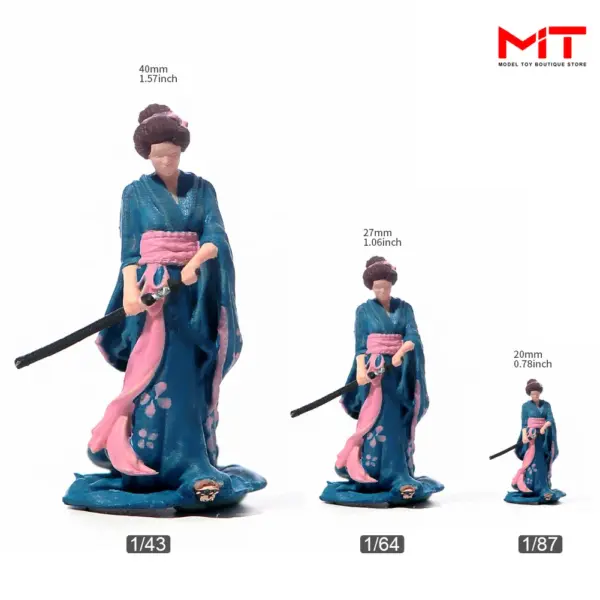 Japanese Kimono Beauty Miniature Figurine Collection - Image 5