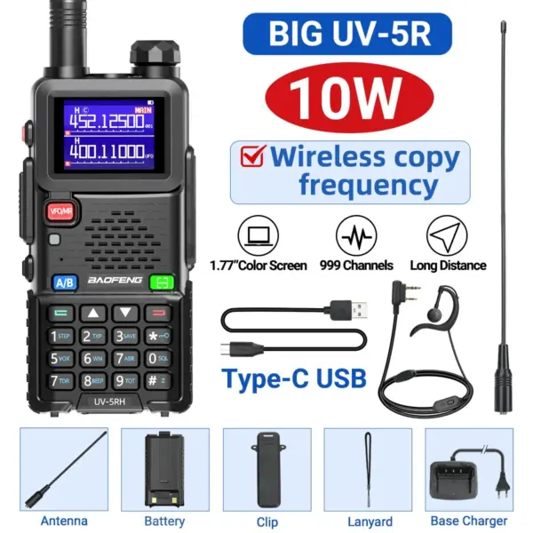 Baofeng UV-5RH 10W Dual Band Walkie Talkie - Image 7