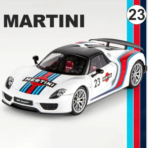 1:18 Alloy 918 Spyder Martini Model Car - Image 8