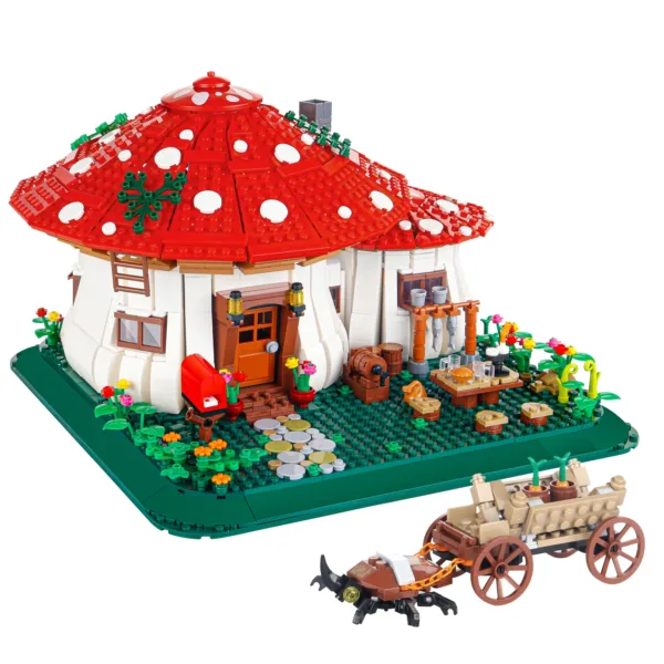 2233PCS Mushroom House Building Blocks Set - Image 8