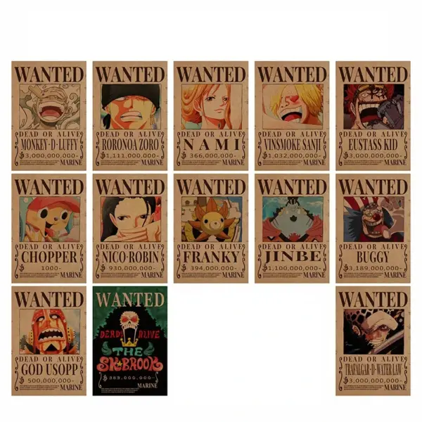 One Piece Wanted Bounty Thick Paper Poster - Image 6