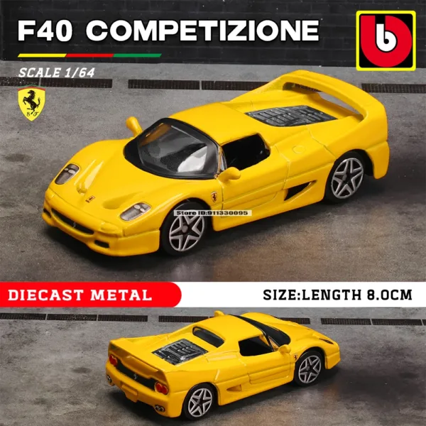 Bburago 1:64 Ferrari Diecast Car Model - Image 3