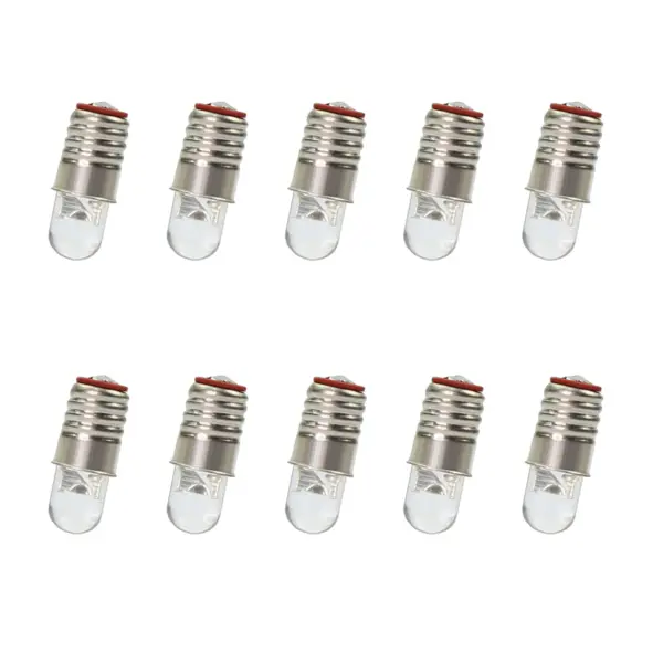 10pcs E5 LED Bulbs Warm White 12V - Image 9