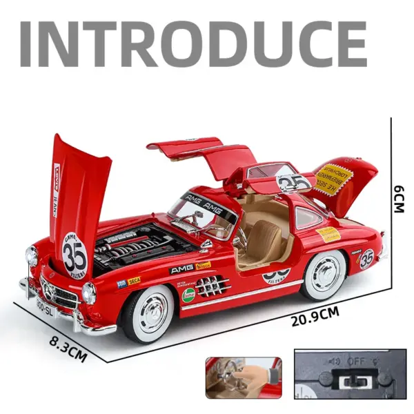 1:24 Scale Alloy Mercedes Benz 300SL Model - Image 2