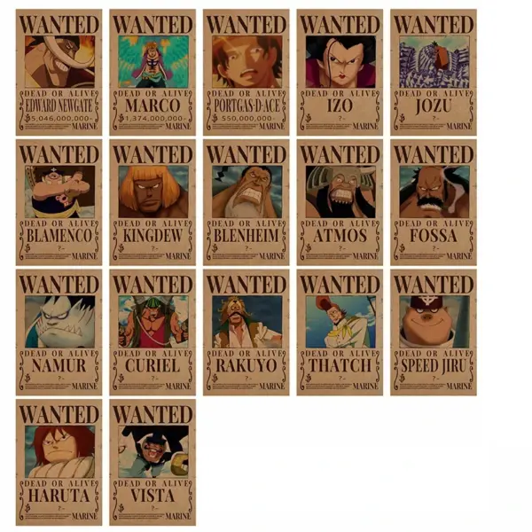 One Piece Wanted Bounty Thick Paper Poster - Image 12