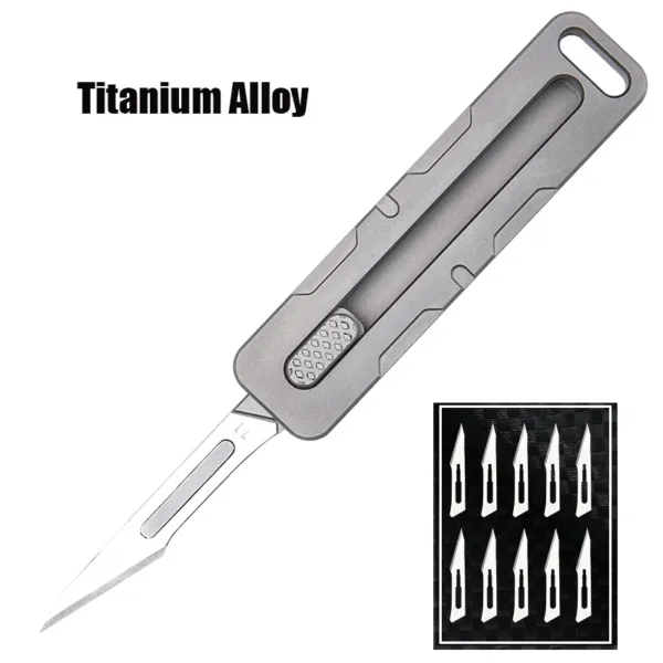 Titanium Alloy Folding Knife with 10 Blades - Image 15