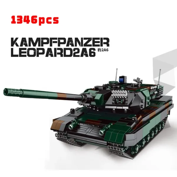 Kampfpanzer Leopard 2A6 MOC Brick Set 1346 Pieces