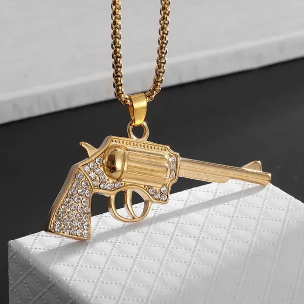 Iced Out Letter Pendant Necklace for Men - Image 43