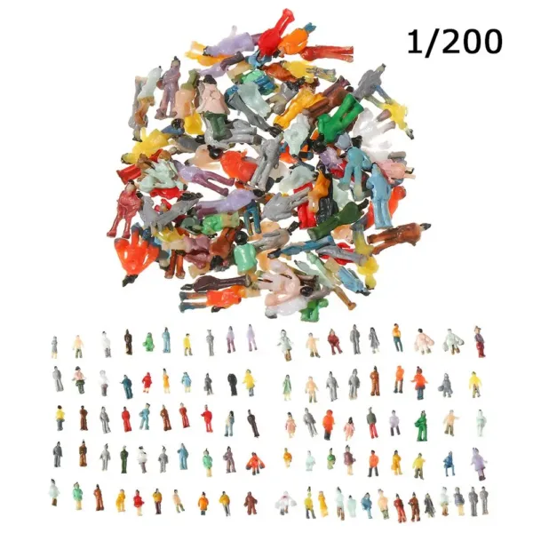 100pcs Painted Model People Figures Set - Image 15