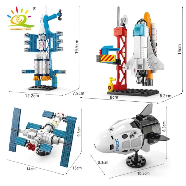 HUIQIBAO Mini Space Rocket Model Building Set - Image 2